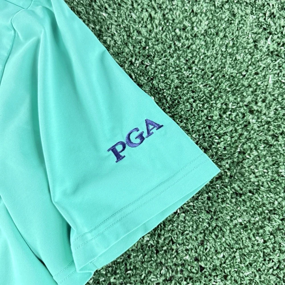 RLX Ralph Lauren PGA Men's Short Sleeve Polo Shirt Size Medium Teal Green
